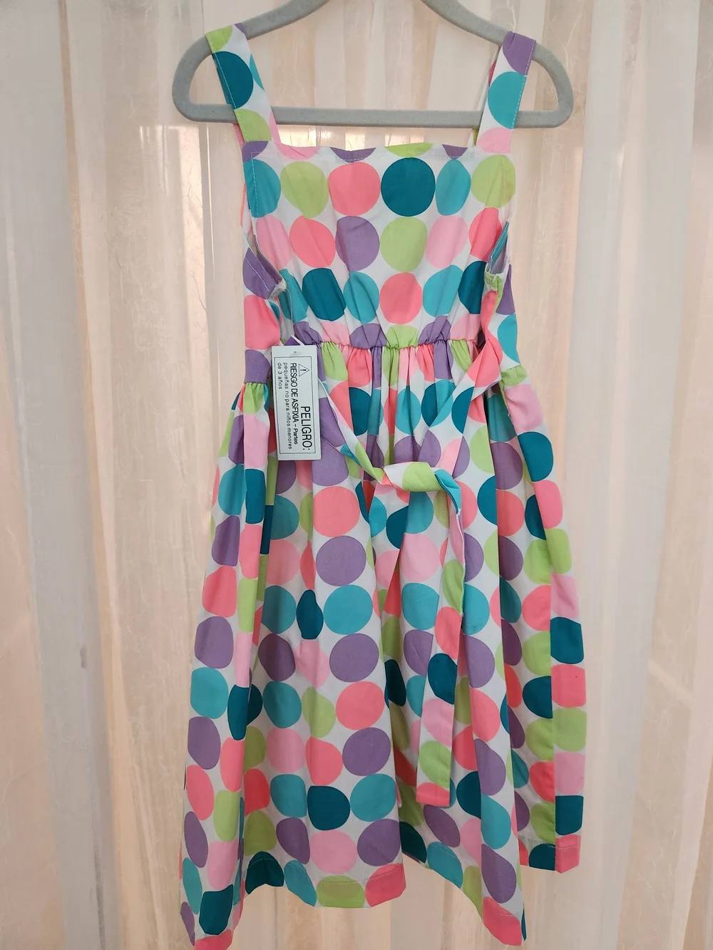 Blueberi Boulevard Pink Multi-Color Polka Dot Girls Dress, S6X, NWT